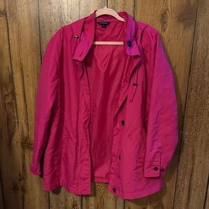 Lands' End Vibrant Pink Rain Coat
